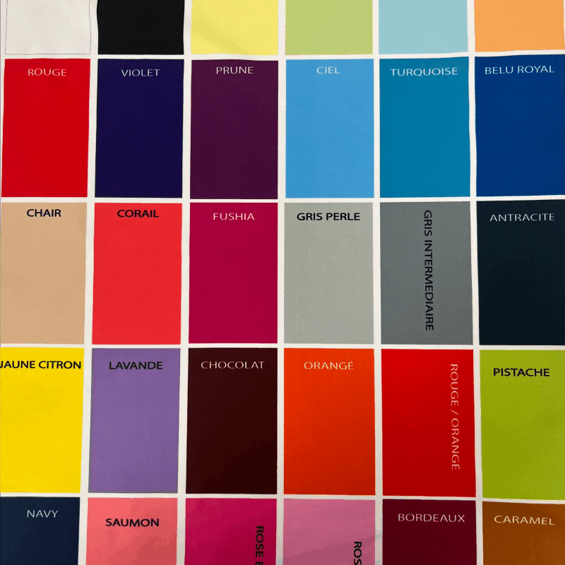 PANTONE DE COULEUR POUR DEGRADE SUR LYCRA